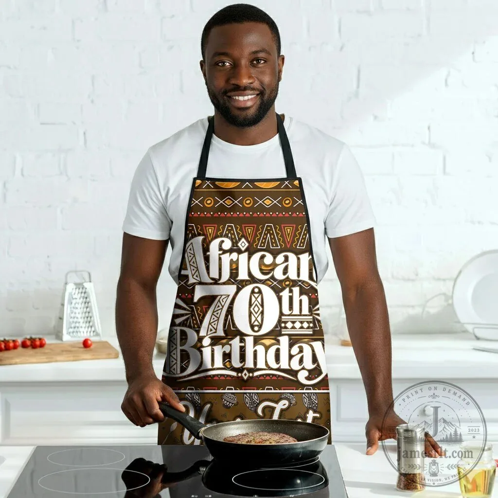 Personalized African 70th Birthday Tribal Pattern Mudcloth Heritage Art Apron 8 Personalized African 70th Birthday Tribal Pattern Mudcloth Heritage Art Apron