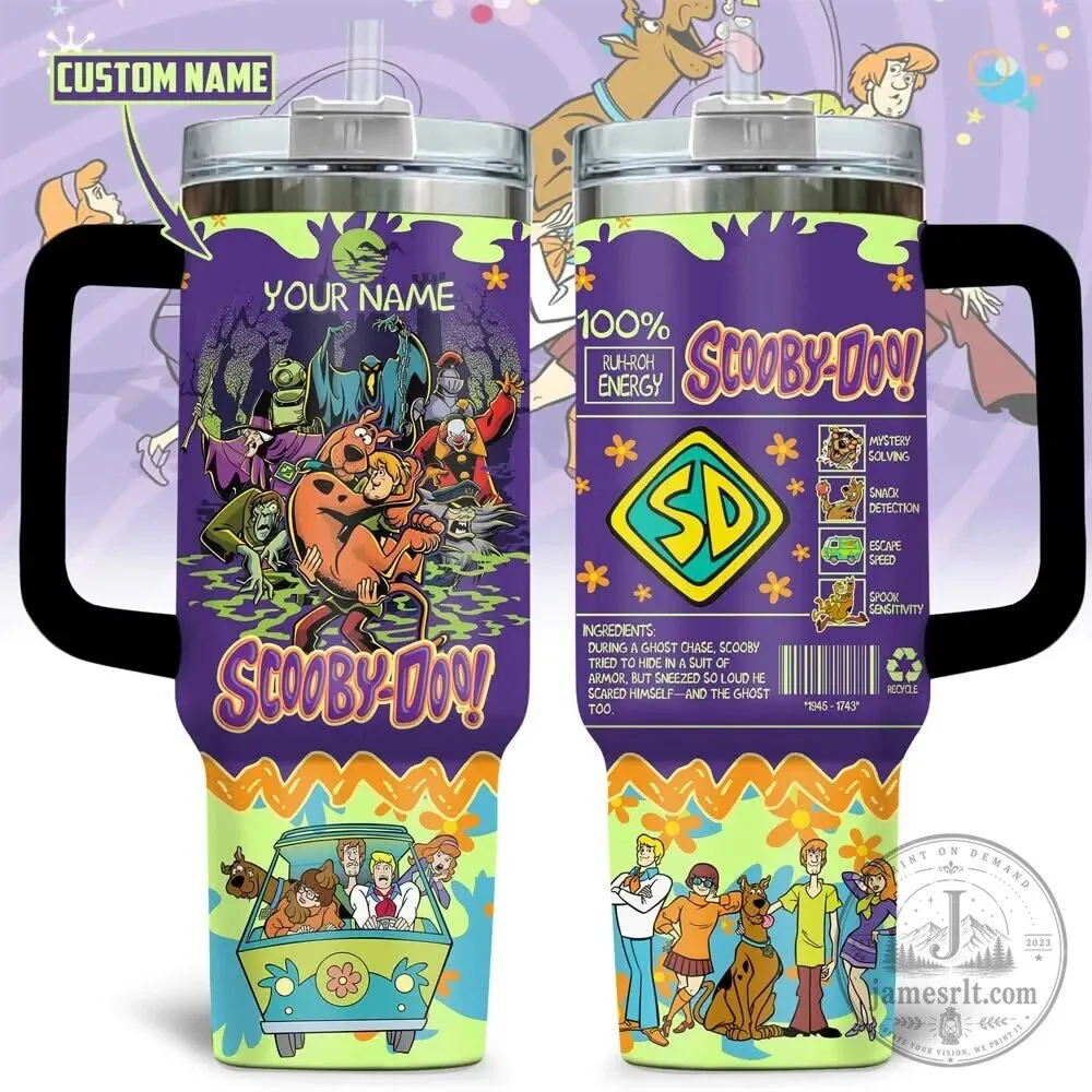 Personalized Scooby-Doo Mystery Machine Cartoon 40oz Tumbler