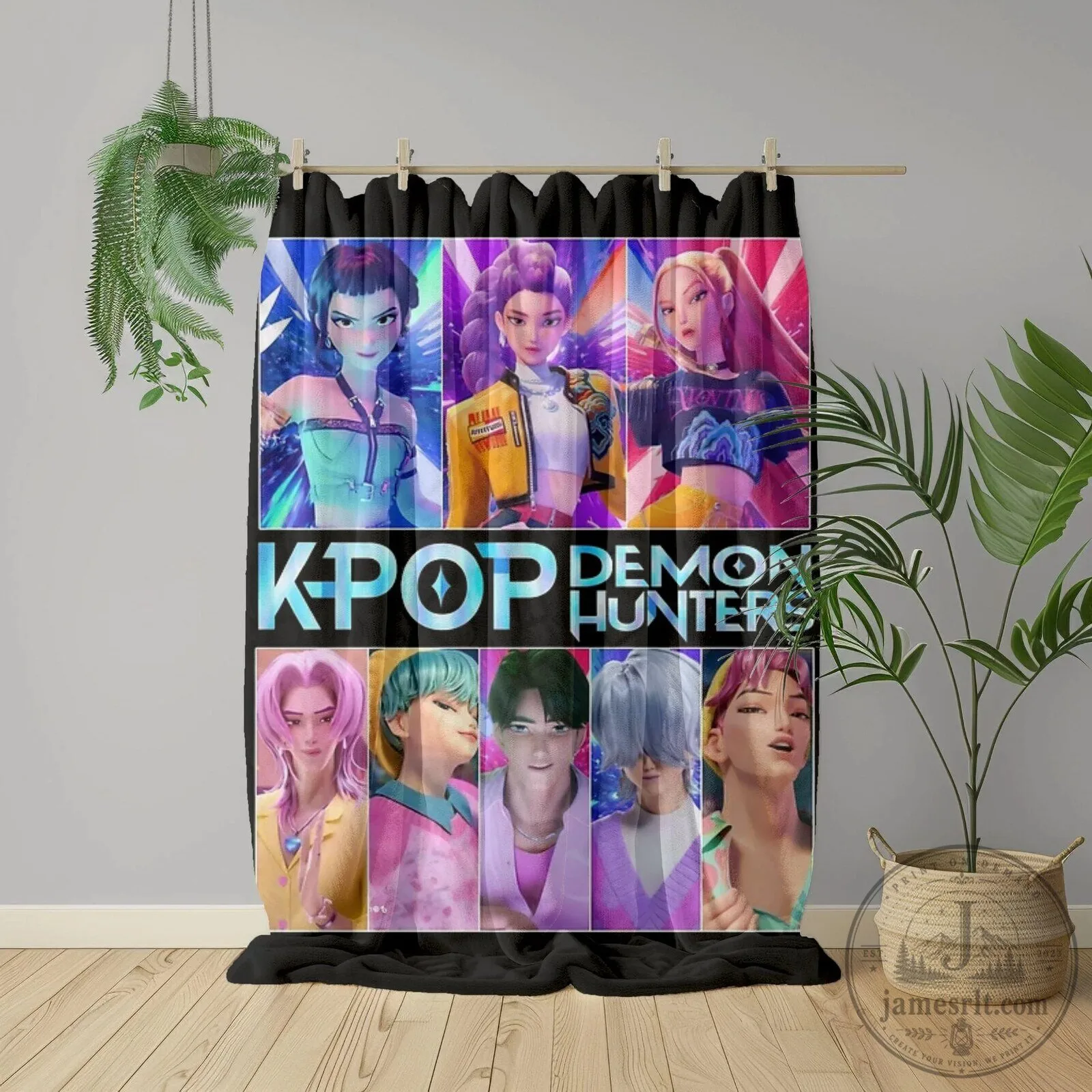 K-Pop Demon Hunters Animated Series Fleece Blanket 7 K-Pop Demon Hunters Animated Series Fleece Blanket
