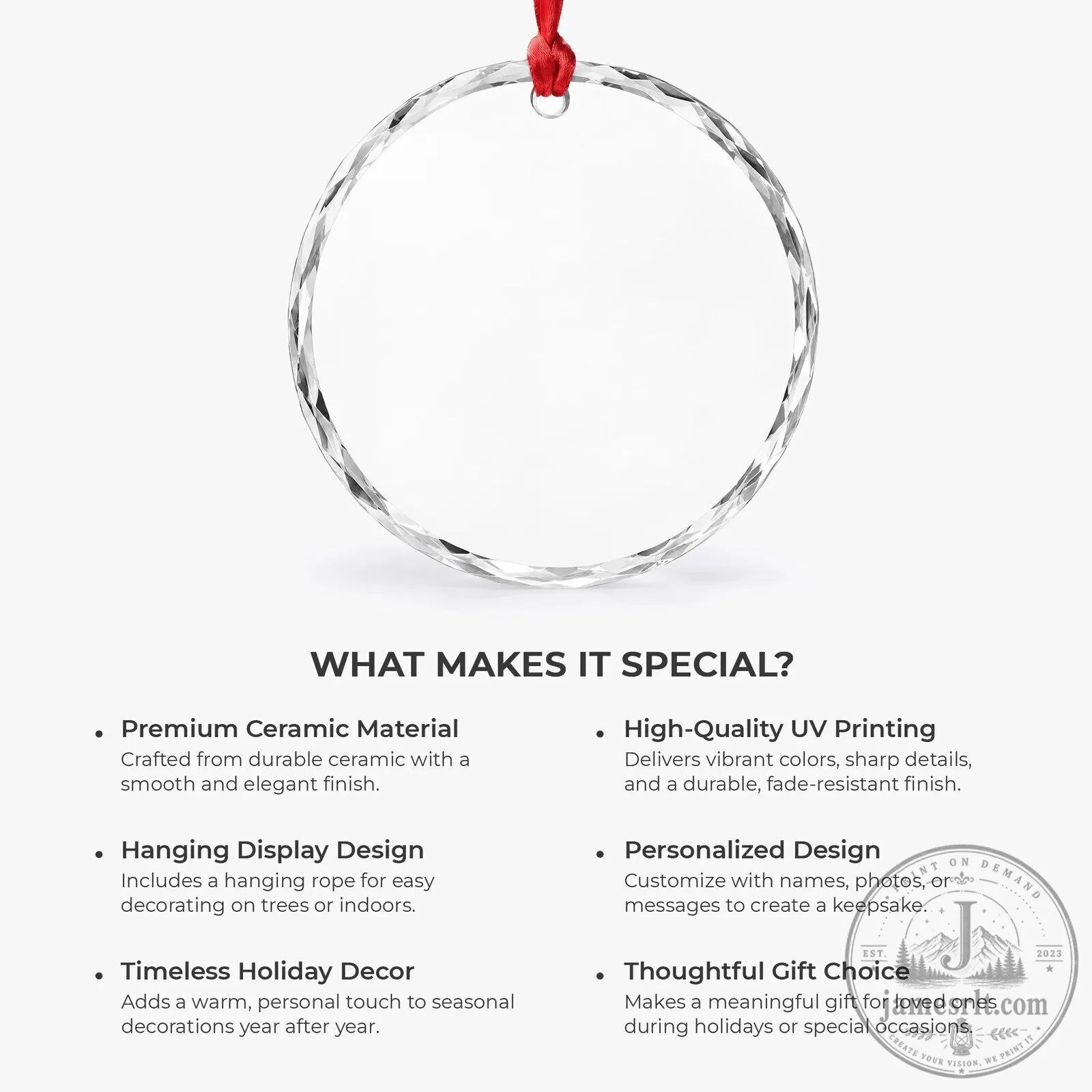 Personalized Family Christmas Lights Clear Glass Ornament 9 Personalized Family Christmas Lights Clear Glass Ornament