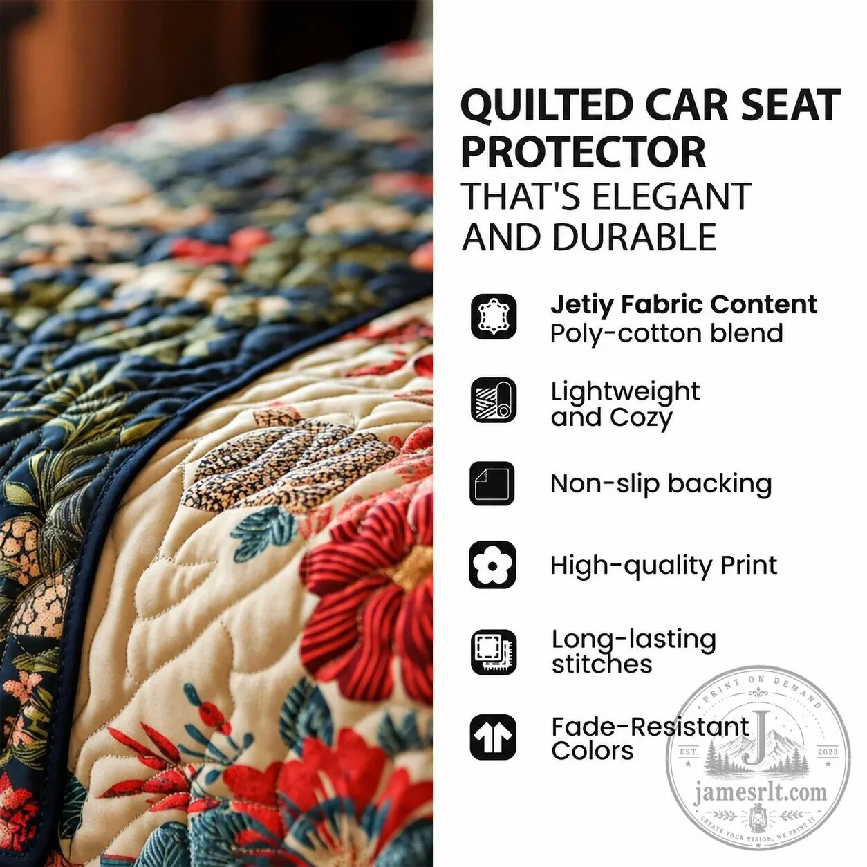 Christmas Nutcracker Family Quilted Car Seat Protector Cover 7 Christmas Nutcracker Family Quilted Car Seat Protector Cover
