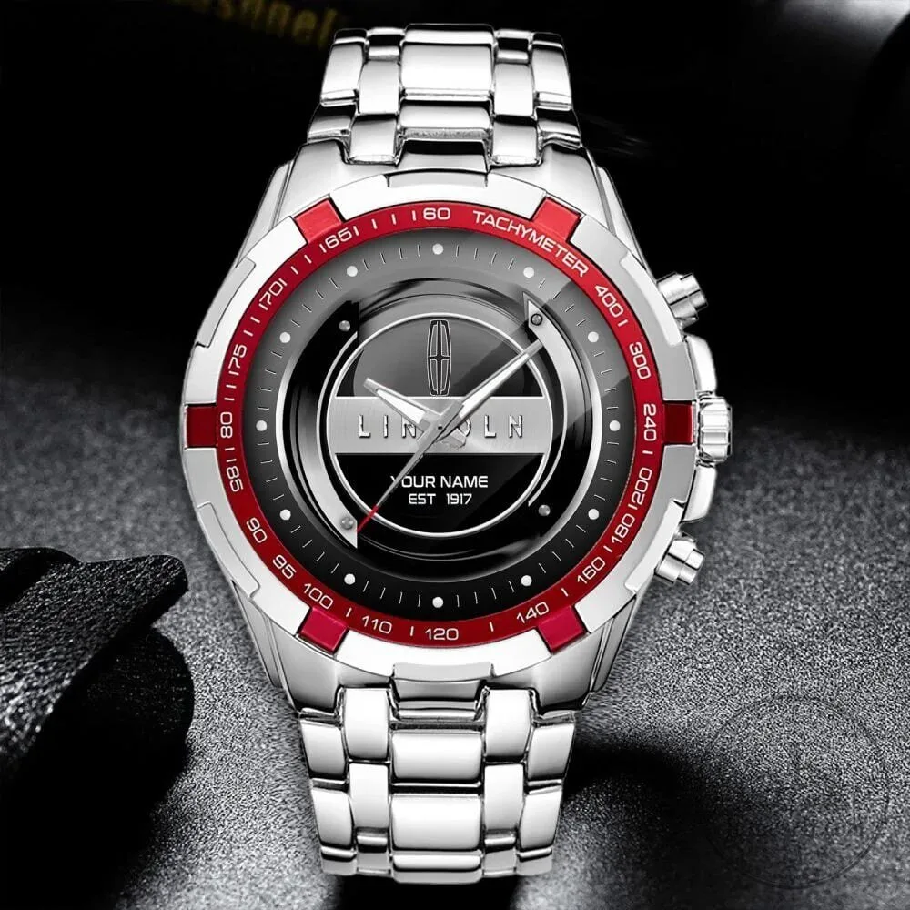 Lincoln Motor Company Custom Name Est 1917 Stainless Steel Watch