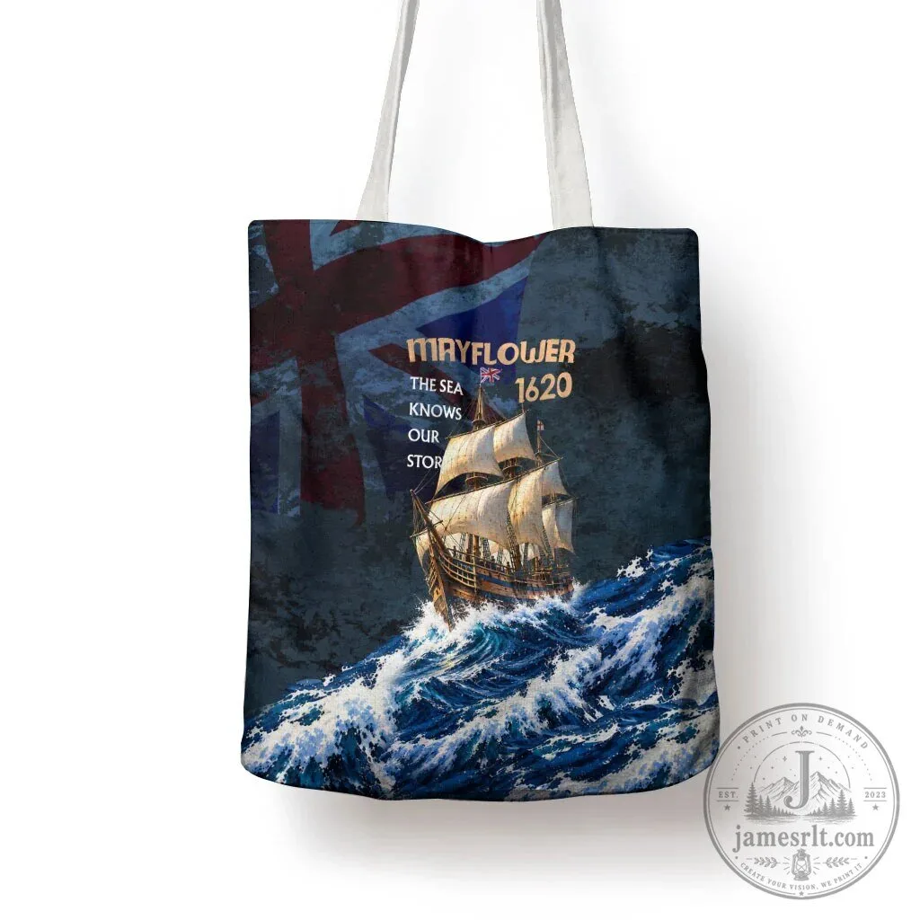 Mayflower 1620 Ship Ocean Waves Vintage Nautical Art Tote Bag 10 Mayflower 1620 Ship Ocean Waves Vintage Nautical Art Tote Bag