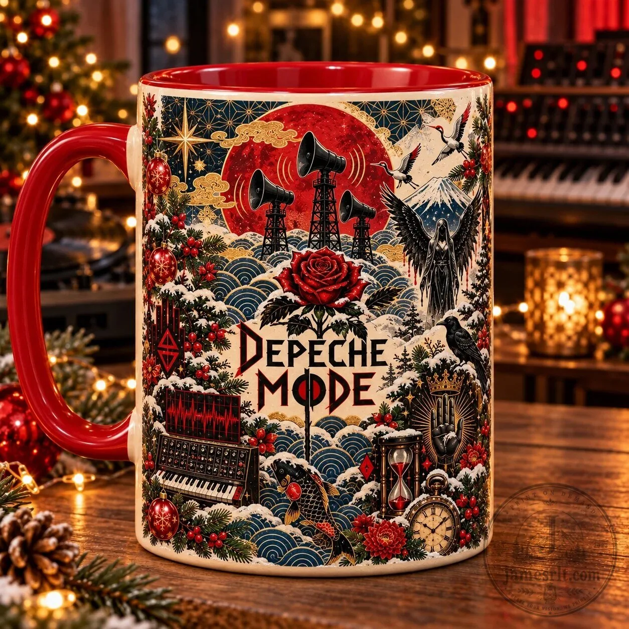 Depeche Mode Japanese Art Holiday Synth Rock Band Christmas Coffee Mug 6 Depeche Mode Japanese Art Holiday Synth Rock Band Christmas Coffee Mug