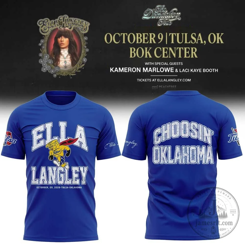 Ella Langley Tulsa Golden Hurricane Choosin’ Oklahoma T-Shirt
