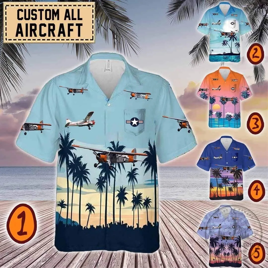 De Havilland Canada DHC-2 Beaver Aircraft Hawaiian Shirt for Men 1 De Havilland Canada DHC-2 Beaver Aircraft Hawaiian Shirt for Men