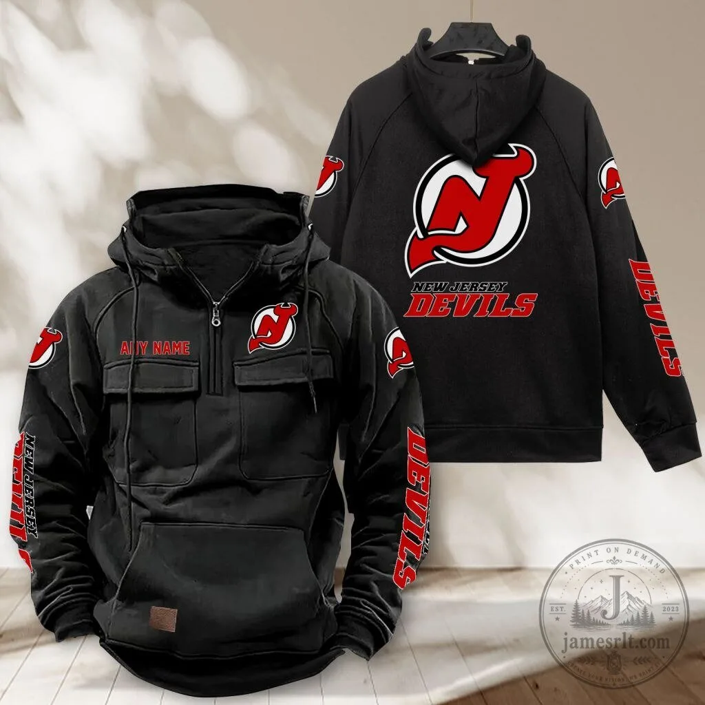 New Jersey Devils Personalized Tactical Half-Zip Hoodie 7 New Jersey Devils Personalized Tactical Half-Zip Hoodie