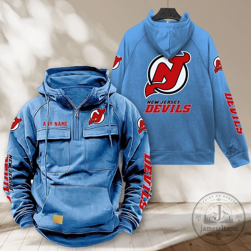 New Jersey Devils Personalized Tactical Half-Zip Hoodie 9 New Jersey Devils Personalized Tactical Half-Zip Hoodie