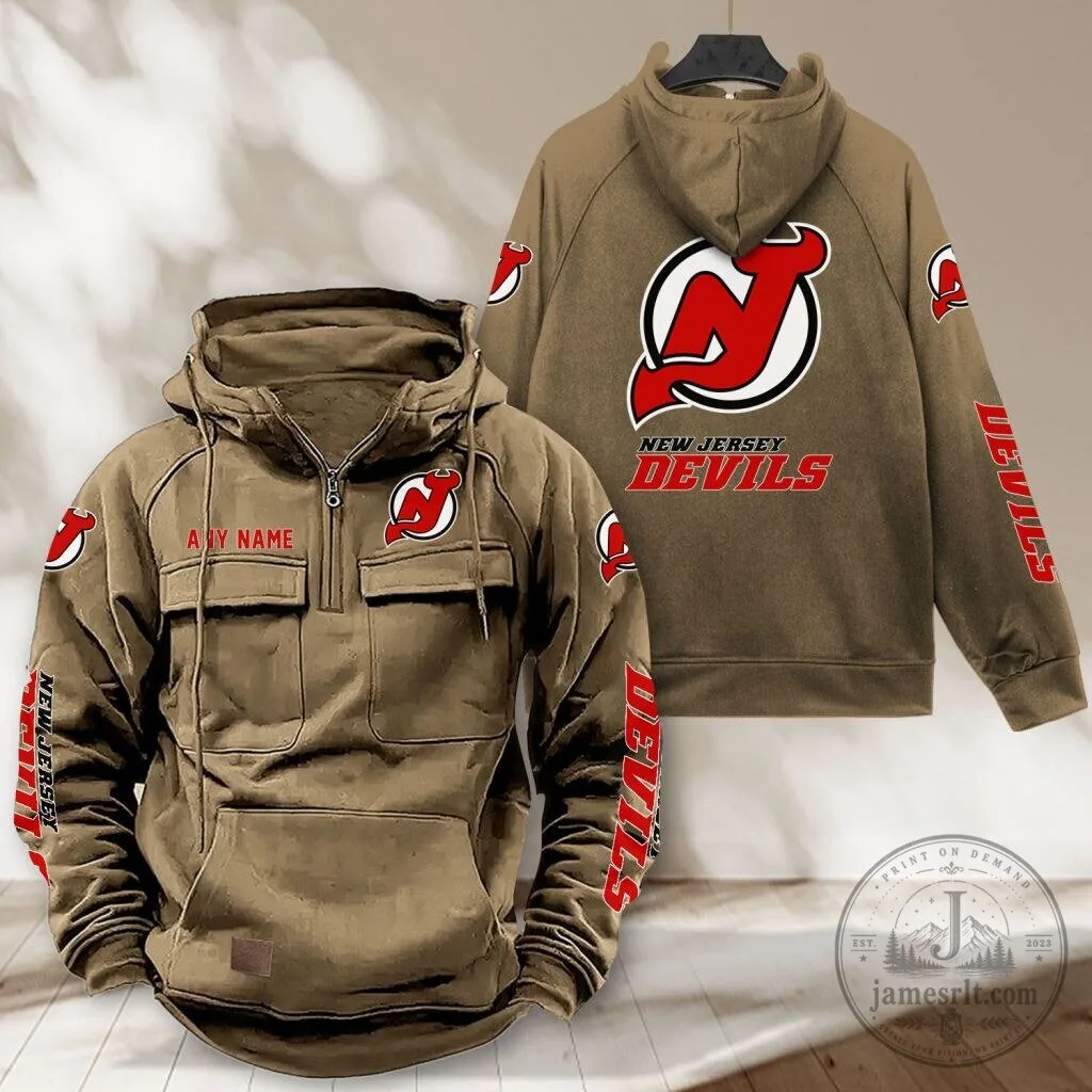 New Jersey Devils Personalized Tactical Half-Zip Hoodie 10 New Jersey Devils Personalized Tactical Half-Zip Hoodie