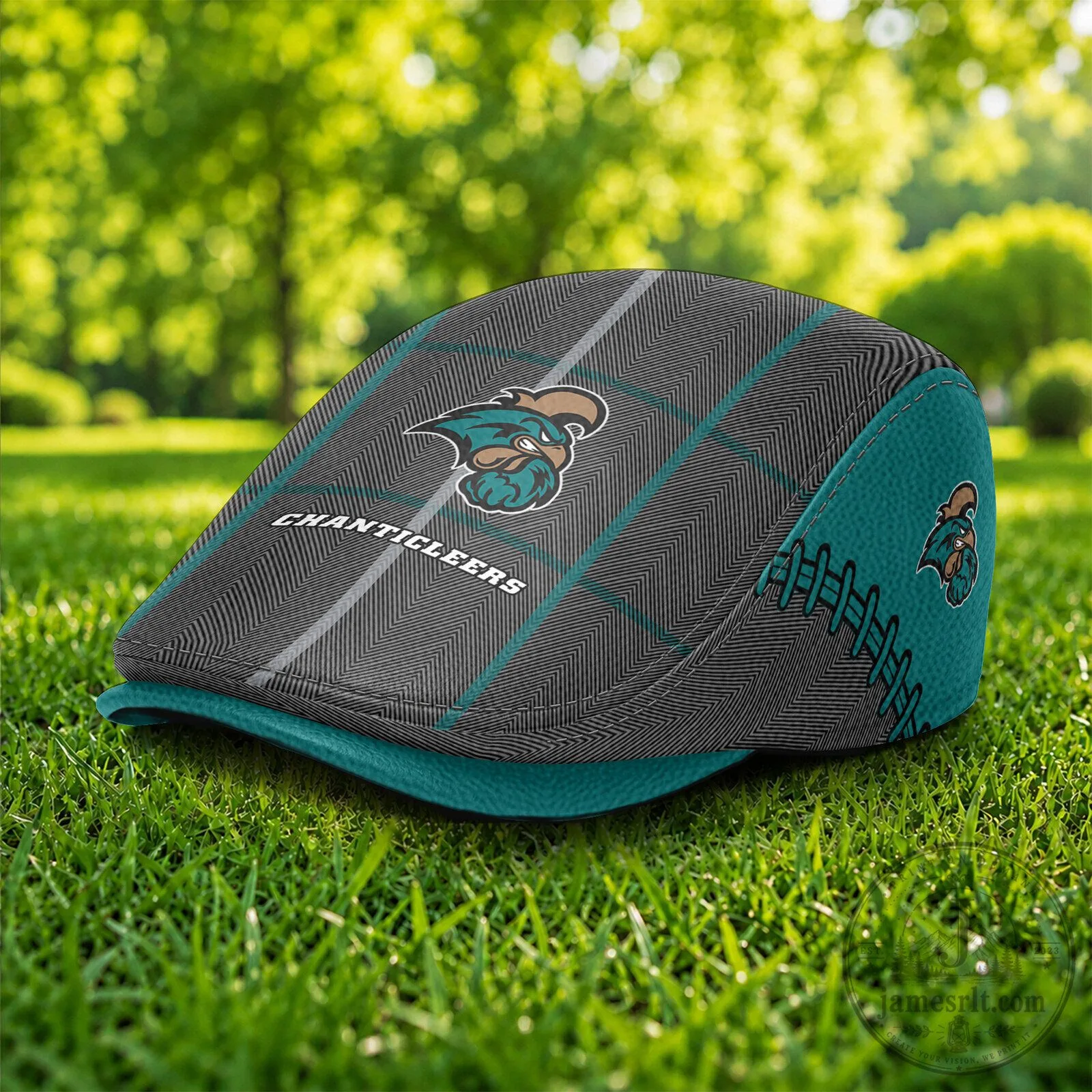 NCAA Golf Cap Hat in Flat Style featuring Coastal Carolina Chanticleers
