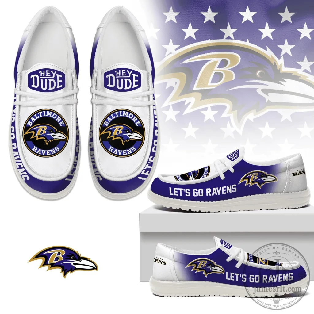 Baltimore Ravens Football Team Logo Fan Shoes Baltimore Ravens Football Team Logo Fan Shoes