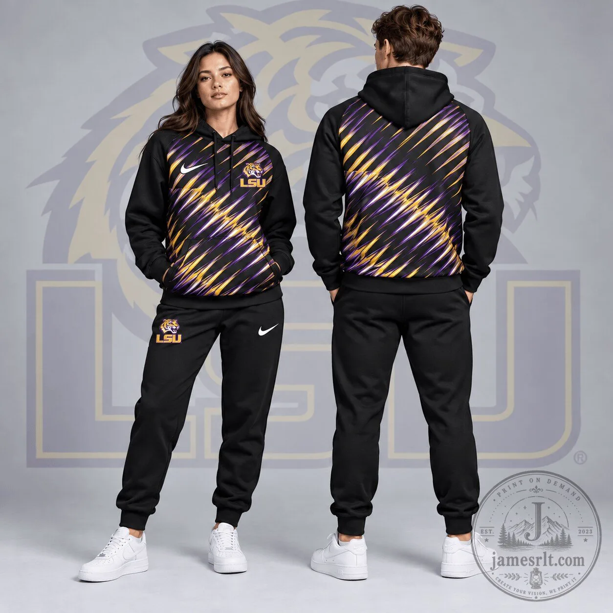 Louisiana State University Tigers Velocity Streak Pullover Hoodie