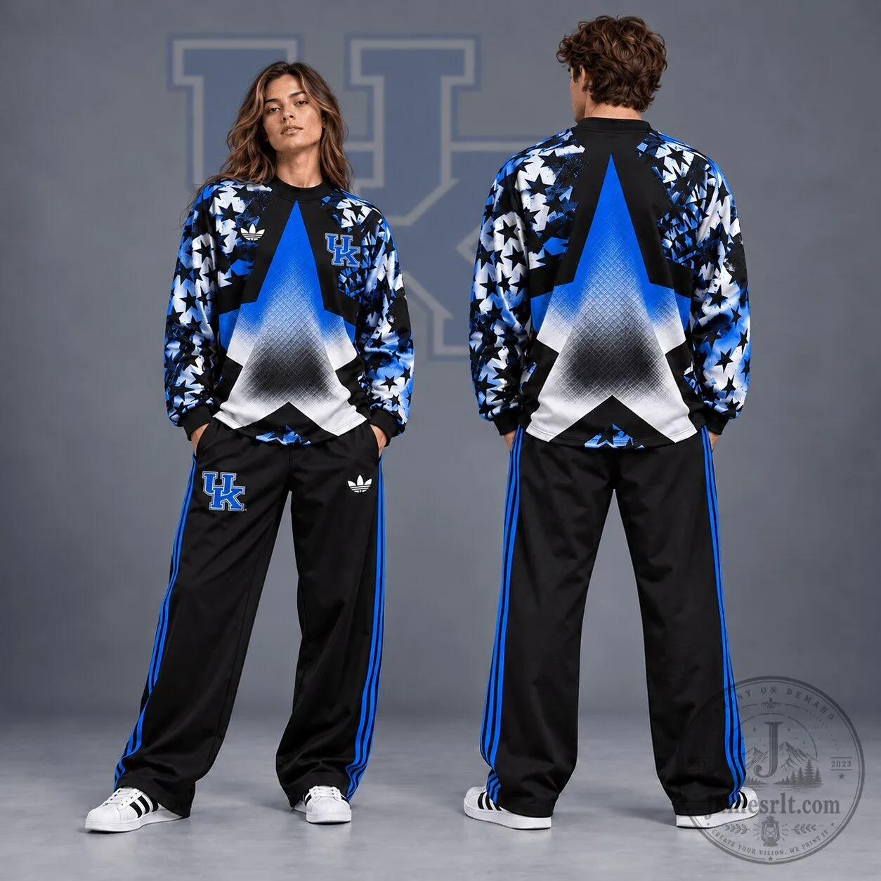 Kentucky Wildcats Starburst Athletic Long Sleeve Shirt and Track Pants Set