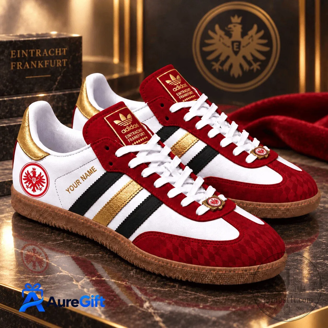 Eintracht Frankfurt Bundesliga Personalized Name Samba Shoes