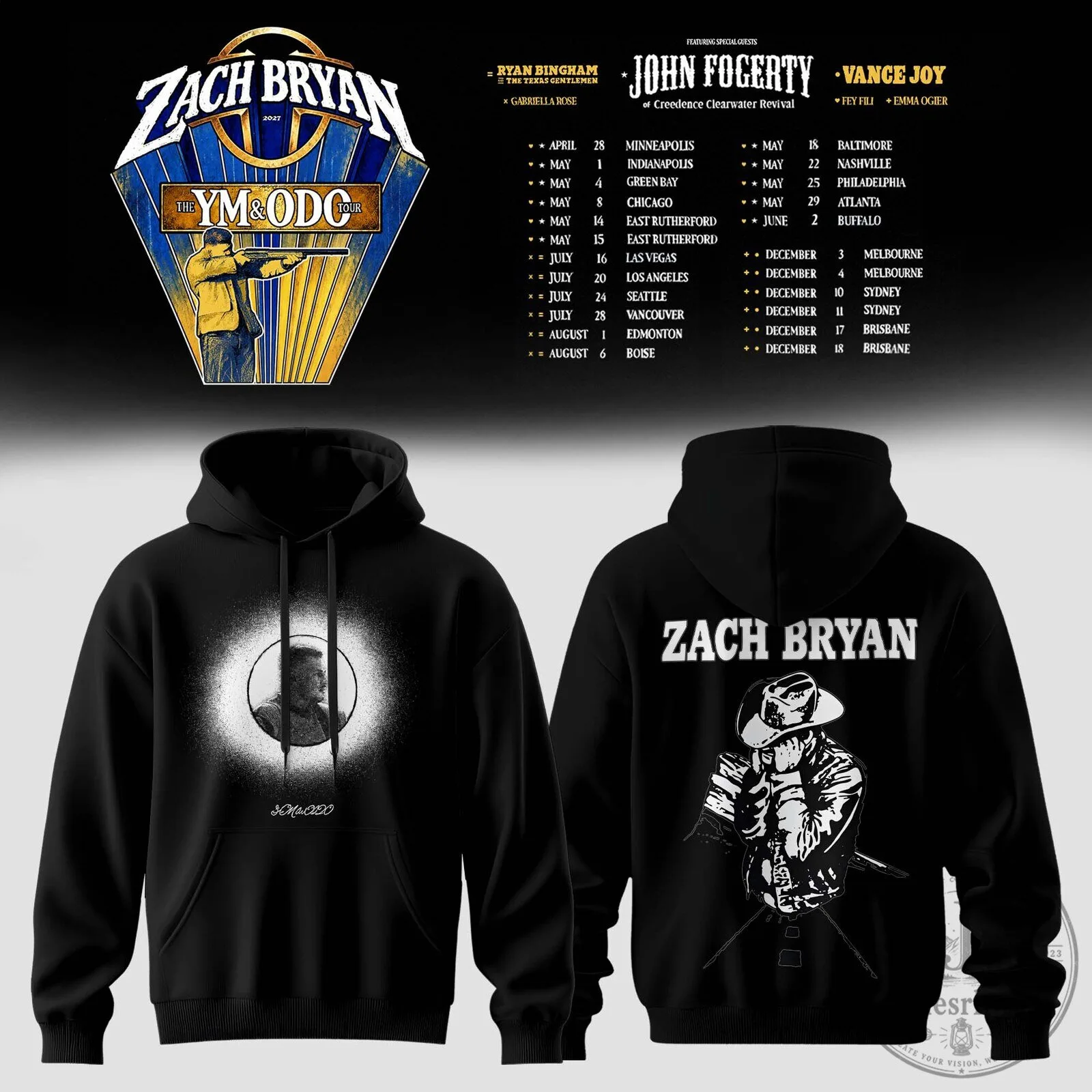 Zach Bryan The Young Manhood and Other Donatable Organs Tour 2023 Hoodie