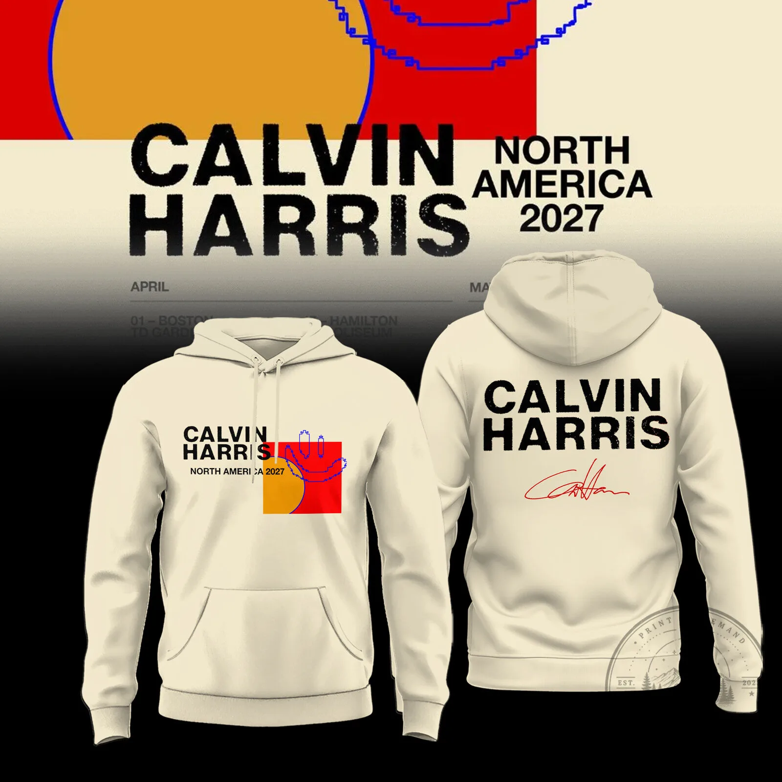 2027 Music Festival Hoodie for Calvin Harris' North America Tour Dates